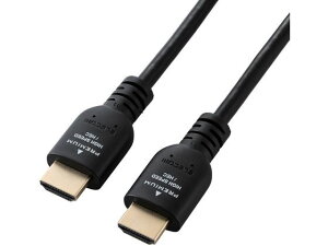 �y�����񂹁z�G���R�� HDMI�P�[�u�� 1m �v���~�A�� 4K �u���b�N CAC-HDP10BK2