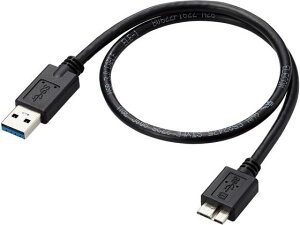 �y�����񂹁z�G���R�� USB3.0�P�[�u�� 0.5m A-miniB �N�� USB3-AMB05BK�^ID