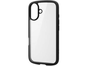 �y�����񂹁z�G���R�� iPhone16�P�[�X �Ռ��z�� �u���b�N PM-A24ATSLFCBK