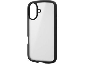 �y�����񂹁z�G���R�� iPhone16�P�[�X �w�ʃ}�b�g�N���A �u���b�N PM-A24ATSLFCSBK