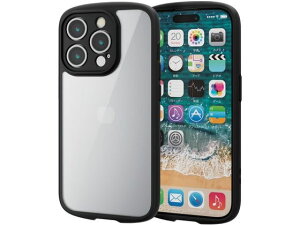 �y�����񂹁z�G���R�� iPhone15Pro TOUGH SLIM LITE �t���[���J���[�Ɍ� �u���b�N