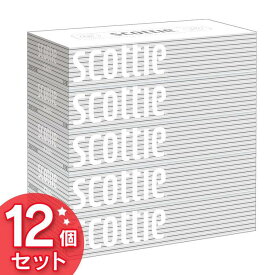【60個】ティッシュペーパー ボックス ティッシュ ティシュ— ボックスティッシュ スコッティ 400枚 （200組） 5箱 ホワイトパッケージ ティッシュペーパー ティシュ— ボックスティッシュ 箱ティッシュ まとめ買い 日本製紙クレシア（株）
