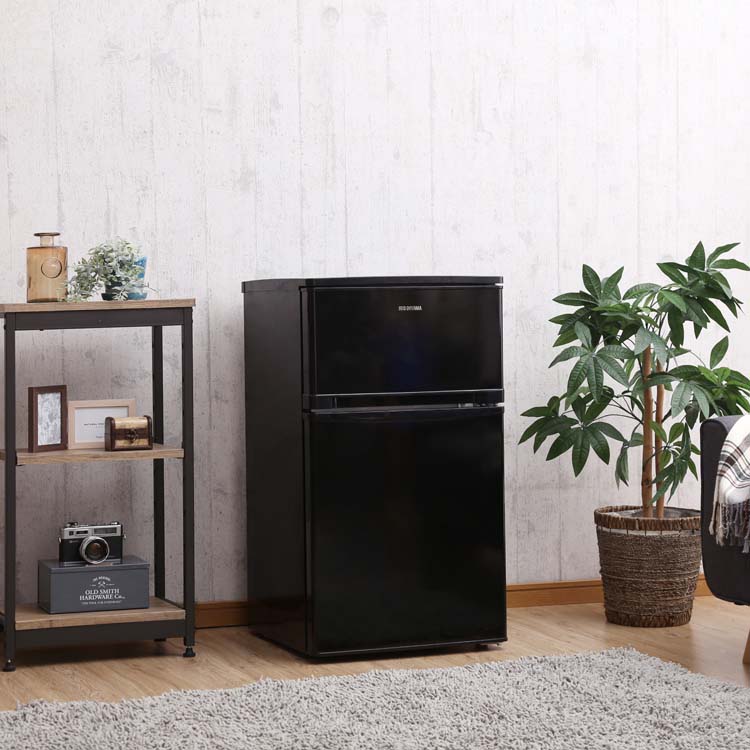 最も優遇 冷蔵庫 冷凍庫 小型 家庭用 2ドア 81L 一人暮らし おしゃれ 中型 ブラック NRSD-8A-B ノンフロン 冷凍冷蔵庫 料理