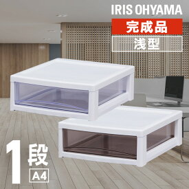 【2個セットがお得♪】書類ケース A4 1段 アイリスオーヤマ 収納ケース送料無料 プラスチック 引き出し スリム レターケース おしゃれ クリアケース 収納 オフィス収納 書類整理棚 書類棚 小物ケース スーパークリアチェスト グッズ SCE-100