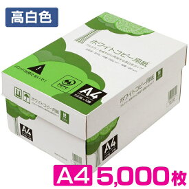 ＼どなた様でも購入いただけます／コピー用紙 A4 5000枚 (500枚×10冊) 高白色 無地 PEFC認証 まとめ買い 箱買い 大量印刷 書類 資料 FAX 印刷 OA用紙 印刷用紙 A4コピー用紙 会社 オフィス用品 事務用品 エイピーピー・ジャパン ホワイトコピー用紙 *[2604SO]