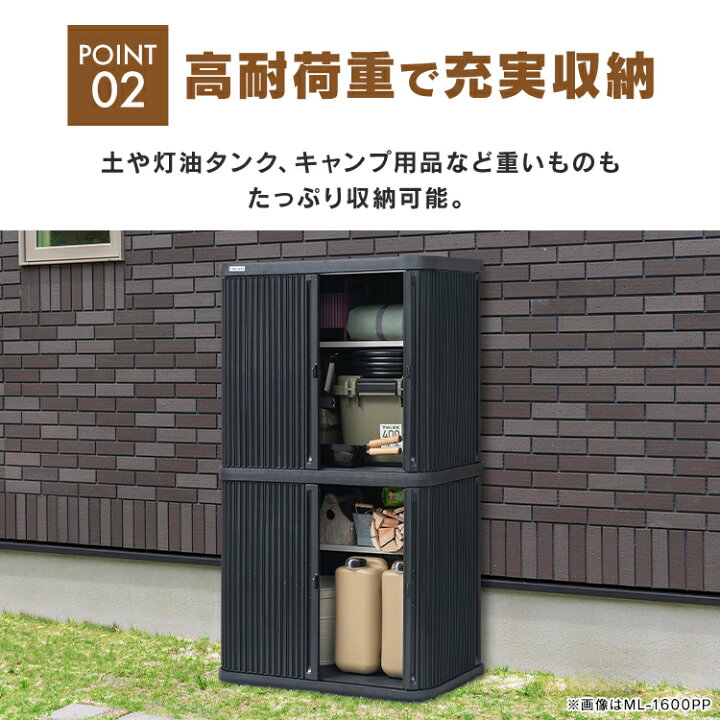 楽天市場】物置 屋外 小型 幅90 奥行52 高さ155 積み重ね 最大3段 耐 