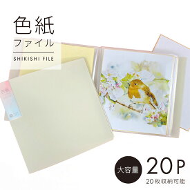 【当日出荷/営業日正午まで】 ハピラ コレサポ 色紙 収納 ファイル ケースつき 20枚収納 PF001