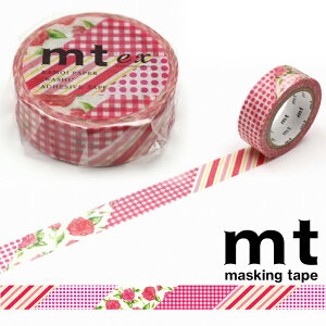 JH }XLOe[v mt ex 15mm×7m 1 Flower red RR t[ bh A[ MTEX1P54R