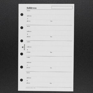 【10%OFFクーポン】アシュフォード MINI6 ミニ アドレスリーフ(5段) システム手帳リフィル メーカー品番0051-100