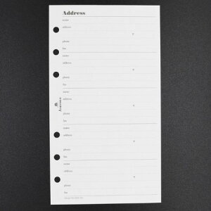 【10%OFFクーポン】Ashfordアシュフォード システム手帳リフィル バイブル アドレスリーフ5段 (30枚入り) メーカー品番0233-100