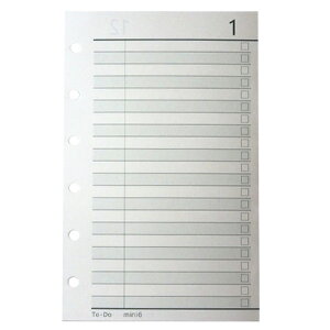 【10%OFFクーポン】あたぼうステーショナリー じゃばらんだ To-Do ミニ6 じゃばら型システム手帳リフィル メーカー品番JB-0038