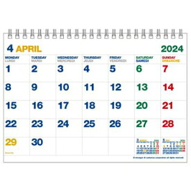 エトランジェディコスタリカ 2024年4月始まりカレンダー A5 卓上 月曜始まり メーカー品番CLT43-A-04