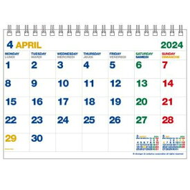 エトランジェディコスタリカ 2024年4月始まりカレンダー B6 カラー 卓上 月曜始まり メーカー品番CLT43-G-11