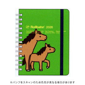 【10%OFFクーポン】デルフォニックス 2026年版手帳 ロルバーン ダイアリー ポニー M 干支 馬 グリーン DELFONICS メーカー品番160024-284
