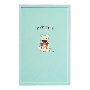 【10%OFFクーポン】グリーティングライフ2026年版手帳ココちゃん サカモトリョウ A5スリムノートダイアリー マンスリーブルー メーカー品番CD-1397-RY