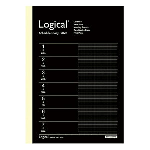 �y10%OFF�N�[�|���z�i�J�o���V 2026�N�Ŏ蒠 ���W�J���_�C�A���[ ���J��2�T�� �\��A�^�C�v A5 ���j�n�܂� �u���b�N ���[�J�[�i��NS-A504-26AD