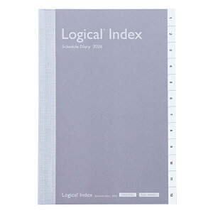 �y10%OFF�N�[�|���z�i�J�o���V 2026�N�Ŏ蒠 ���W�J���_�C�A���[ �C���f�b�N�X�^�C�v B6 �O���[ ���[�J�[�i��NSI-B624-26AN