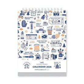 【10%OFFクーポン】新日本カレンダー 2026年カレンダー eric エリック卓上 メーカー品番4200