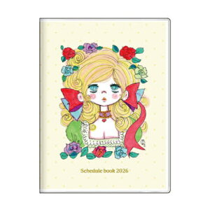 【10%OFFクーポン】サンスター文具 2026年版手帳 月間A6 水森亜土 イエロー メーカー品番S2959127