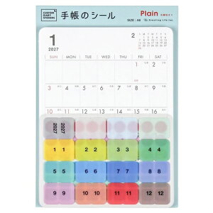 �y10%OFF�N�[�|���z�O���[�e�B���O���C�t 2027�N�Ŏ蒠 �J�X�^���_�C�A���[�X�e�b�J�[�Y A6 �v���[�� �}���X���[ ���j�n�܂� ���[�J�[�i��CD-1479-HT
