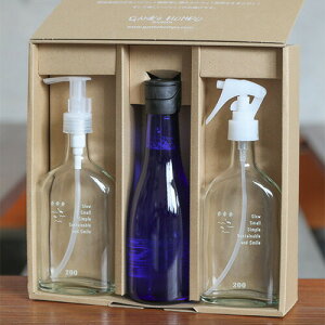 【10%OFFクーポン】がんこ本舗 洗濯洗剤海へ… Fukii ギフトBOX (千年ボトルポンプ式、スプレー式、300g瓶入り洗剤) メーカー品番232245