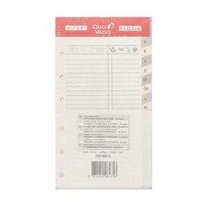 【10%OFFクーポン】クオバディス タイマー14 レフィル インデックス付アドレスブック システム手帳リフィル メーカー品番qv937003