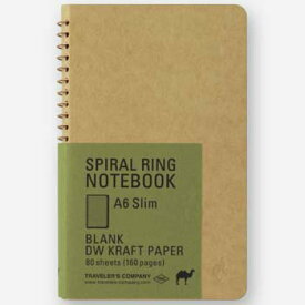 【10%OFFクーポン】デザインフィル TRC SPIRAL RING NOTEBOOK スパイラルリングノート A6スリム 無罫 DWクラフト メーカー品番15241006