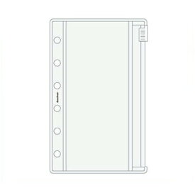 【10%OFFクーポン】ノックス Mini6サイズ システム手帳リフィル ファスナー付クリアポケット メーカー品番52371500
