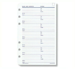 フランクリンプランナー アドレス・ページ 日本語版 コンパクト システム手帳リフィル メーカー品番52937