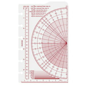 【10%OFFクーポン】PLOTTER プロッター スケール下敷 ミニサイズ システム手帳リフィル メーカー品番777-164-39