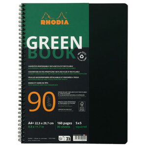 y10%OFFN[|zfBAO[ubN Om[g A4{ 5×5 ubN Greenbook RHODIA [J[icf119912