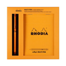 【10%OFFクーポン】RHODIAロディア SCRIPTボールペン&ブロックロディアNo.13 セット オレンジ メーカー品番cf92set13or