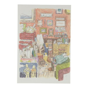 ユージン ポストカード かわいみな 画家の部屋 オシャレ プレゼント メッセージカード