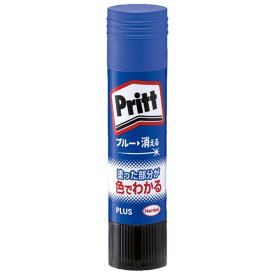 プラス Pritt カラープリット 10g NS-731 スティックのりのパイオニア なめらかに塗れる ブルーののり 工作 事務作業