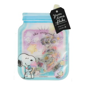 クラックス YUM TIME シールフレーク スヌーピー ステッカー デコレーション 48枚入り