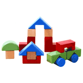 「遊び」から「学び」へ　長く遊べて学べる積み木　組み合わせ自由自在で無限大　WOODY PUDDY　変形ブロックセット