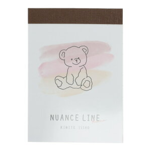 クラックス ミニメモ ニュアンスラインミニメモクマ 2柄 80枚 日本製 女子文具 プレゼント メモ帳 プチギフト お礼 20冊までメール便対応 文具 大人かわいい