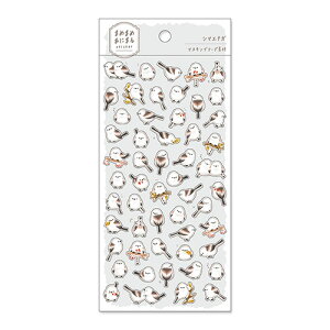 マインドウェイブ まめまめあにまるステッカー シマエナガ かわいい シール デコレーション ノート 手帳 マスキングテープ素材