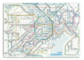 これがあれば迷わない! 首都圏の鉄道路線図が入った機能性とデザイン性を兼ね備えます! 鉄道路線図"首都圏"下敷きA4サイズ