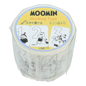 ムーミン ミシン目付 マスキングテープ 数字 巾30mm マステ 学研ステイフル プレゼント デコレーション ラッピング