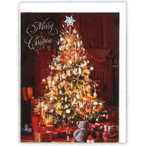 クリスマス 二つ折りカード ツリーとおもちゃ ホールマーク XAP-728-397