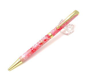 美濃和紙ボールペン 桜と流水・さくら 油性 和柄 伝統工芸品 プレゼント お祝い 日本製 オシャレ 記念品