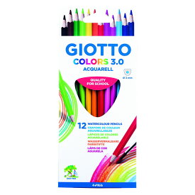 FILA GIOTTO アクェレル 水彩色鉛筆 12色 三角軸 名入れ無料 イタリア キッズ プレゼント