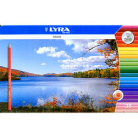 【名入れ無料】握りやすくソフトな描き心地　LYRA　オシリス三角軸色鉛筆36色