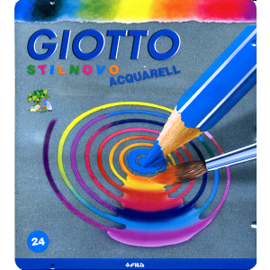 【名入れ無料】描いたところが水彩画のようにぼかせる　FILA　GIOTTO　STILNOVO ACQUARELL 色鉛筆24色