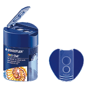 ステッドラー ノリス 蓋付きシャープナー 三角型2穴 鉛筆削り プレゼント 入学 オシャレ