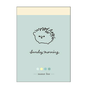 クラックス ミニメモ ニュアンス ライン HEDGE HOG 日本製 かわいい 女子文具 メモ帳 プチギフト お礼 20冊までメール便対応 文具 大人かわいい