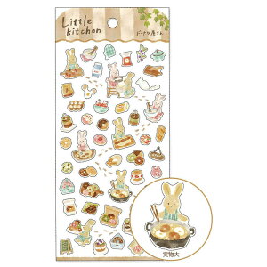 マインドウェイブ リトルキッチンステッカー ドーナツ屋さん かわいい シール デコレーション ノート 手帳 オシャレ