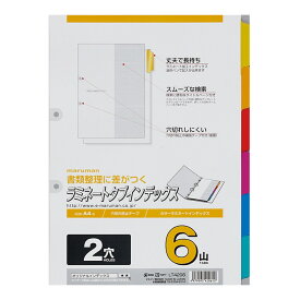 【送料無料】マルマン ルーズリーフ　ラミネートタブインデックス　2穴　6山　＜A4＞　LT4206