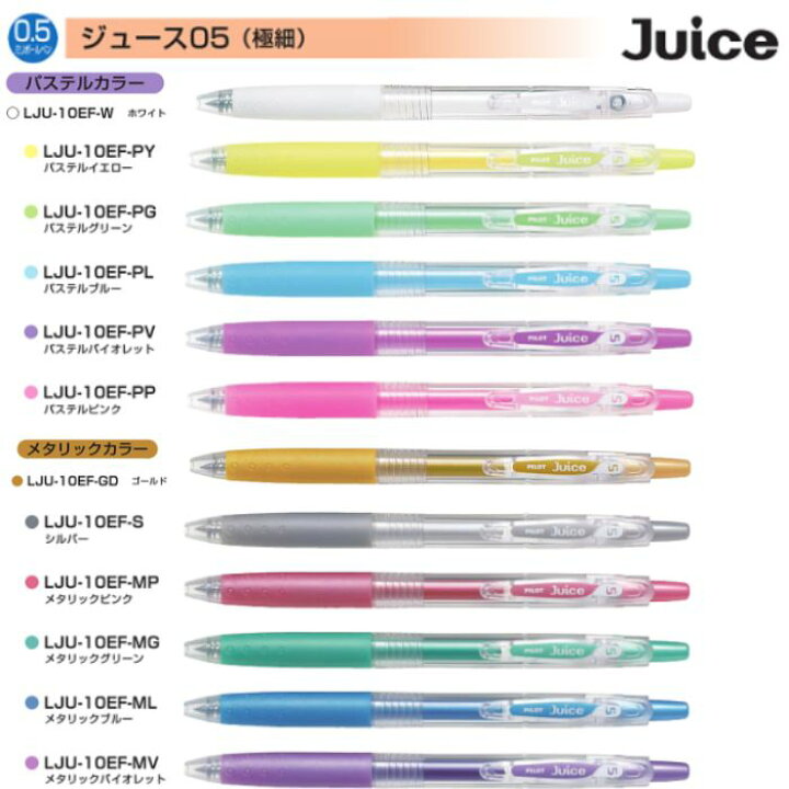 楽天市場】パイロット ゲルインキボールペン ジュース LJU-10EF 【0.5 